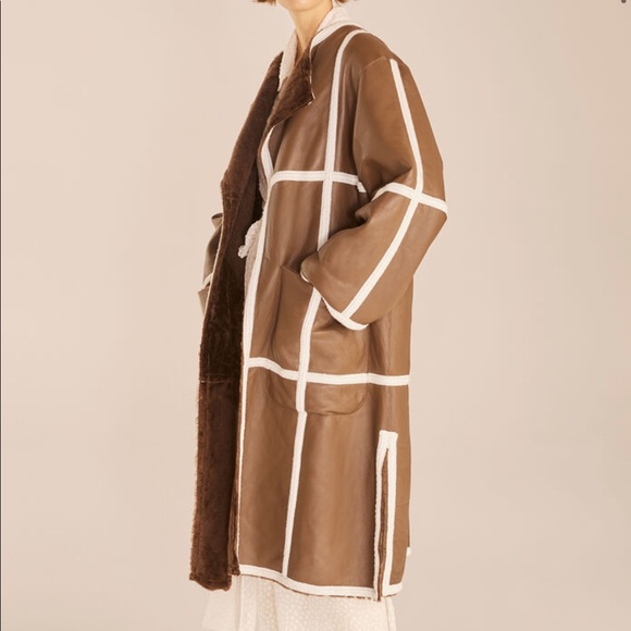 Jackets & Blazers - REVERSIBLE WHIPSTITCH CROCHET LEATHER COAT- NWT
